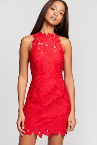 Pink Lace Cocktail Dress